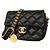 Timeless Borsa a tracolla Chanel Mini Matelassé con catena Nero