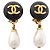 Orecchini a clip Chanel in nero e oro D'oro