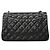 Borsa a tracolla Chanel in pelle d'agnello nera Nero - vista 17