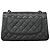 Chanel Schultertasche aus schwarzem genarbtem Kalbsleder - Ansicht 13
