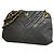 Borsa a tracolla Chanel in pelle d'agnello nera Nero