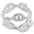 Hermès Hermes Double Row Silver Ring Silber - Ansicht 3
