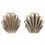 Autre Marque Pendientes de botón Tiffany Shell Motif Plata Dorado