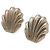 Autre Marque Pendientes de botón Tiffany Shell Motif Plata Dorado - vista 2