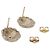 Autre Marque Pendientes de botón Tiffany Shell Motif Plata Dorado - vista 4