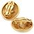 Chanel Matelassé Coco Mark Button Runde Ohrringe Golden - Ansicht 4