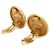 Chanel Matelassé Coco Mark Button Runde Ohrringe Golden - Ansicht 5