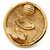 Chanel Matelassé Coco Mark Button Runde Ohrringe Golden - Ansicht 6