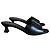 Chanel Sandali CC con Tacco in Pelle Nera Nero