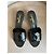 Chanel Sandali CC con Tacco in Pelle Nera Nero - vista 4