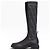 Fendi FF Jacquard Leder- und Stoffstiefel Schwarz - Ansicht 4