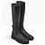 Fendi FF Jacquard Leder- und Stoffstiefel Schwarz - Ansicht 6