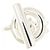 Ring Anillo Hermès Croisette Band Plata - vista 2