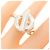 Ring Anillo Hermès Croisette Band Plata - vista 5