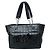 Chanel Coco Mark Camellia Chocolate Bar Chain Tote Bag Schwarz