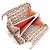 Hermès Cartera compacta de seda Hermes Toolbox Castaño - vista 3