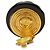 Timeless Chanel Coco Mark Vintage Clip-Ohrringe Schwarz Silber Golden - Ansicht 5