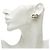 Timeless Pendientes de botón Chanel Coco Mark Blanco - vista 5