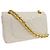 Chanel Vintage Classic Double Flap Quilted Lambskin Small Bianco - vista 2