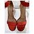 Hermès Sandálias Camurça Laranja Vermelho Saltos Altos - vista 3