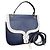 Bolsa de Ombro em Couro Two-Tone Tory Burch Cru Azul marinho