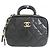 Borsa a mano Chanel in pelle nera Nero