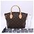Bolsa Louis Vuitton Monogram Neo Lockit PM Marrom Bege - vista 3