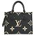 Louis Vuitton Bicolor Monogram Empreinte OnTheGo PM Handtasche Schwarz Beige
