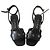 Sandali con tacco Guess neri con borchie dorate Nero