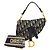 Christian Dior Saddle Oblique Jacquard Mini Blu navy