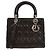 Christian Dior Lady Dior Cannage Quilt Lambskin Medium Marrone