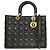 Christian Dior Lady Dior Cannage Quilt Lambskin Large Nero