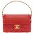 Chanel Vintage Mademoiselle Top Handle Flap Quilted Leather Small Rosso