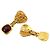 Chanel Gripoix Hängeohrringe Golden Bordeaux - Ansicht 3