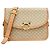 Céline Celine Vintage Macadam Circle Logo Canvas and Leather Beige
