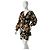 Autre Marque Saint Laurent Samtkleid mit Blumenprint Braun Schwarz Gelb