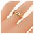 Anello Cartier Trinity in oro bianco oro giallo e oro rosa 18K - vista 4