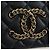 Borsa a tracolla CHANEL Matelasse con catena in pelle d'agnello nera e oro CC Auth 200775SM Nero D'oro - vista 15