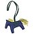 Hermès HERMES Rodeo MM Charm Leather Blue Auth 203043M
