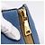 Borsa Tote PRADA in pelle Vittero Dino Blu Oro Auth 200767V D'oro - vista 16