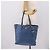 Borsa Tote PRADA in pelle Vittero Dino Blu Oro Auth 200767V D'oro - vista 28