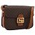 Céline Borsa CELINE Macadam Canvas Horse Carriage Bag PVC Leather Brown Gold Auth 202877 Marrone D'oro
