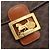 Céline Borsa CELINE Macadam Canvas Horse Carriage Bag PVC Leather Brown Gold Auth 202877 Marrone D'oro - vista 14