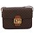 Céline Borsa CELINE Macadam Canvas Horse Carriage Bag PVC Leather Brown Gold Auth 202877 Marrone D'oro - vista 2