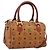 Borsa a mano MCM Logogram Vicetos PVC Leather 2way Brown Gold Auth 203245A Marrone D'oro