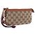 Pouch GUCCI GG Canvas Beige Gold 152507 Auth 197288V D'oro