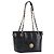 Borsa a tracolla con catena VERSACE in pelle nera e oro Auth 200693V Nero D'oro