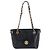 Borsa a tracolla con catena VERSACE in pelle nera e oro Auth 200693V Nero D'oro - vista 2