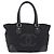 Borsa Tote CHANEL Paris New York Line Matelasse Nylon Nero Argento CC Auth 203206A - vista 2
