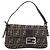 Borsa a tracolla FENDI Zucca Canvas Mamma Baguette Marrone Nero Auth BA15631V